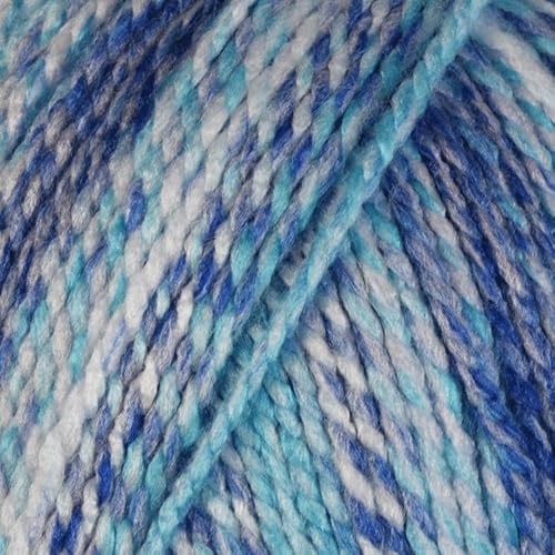 WoolCraft Pebble Chunky Strick- & Häkelgarn, tolles Garn mit 36 Farbkombinationen im Sortiment, 100% Acryl, 320 Meter, 200g-Knäuel, 10 Stück, Skye von Woolcraft