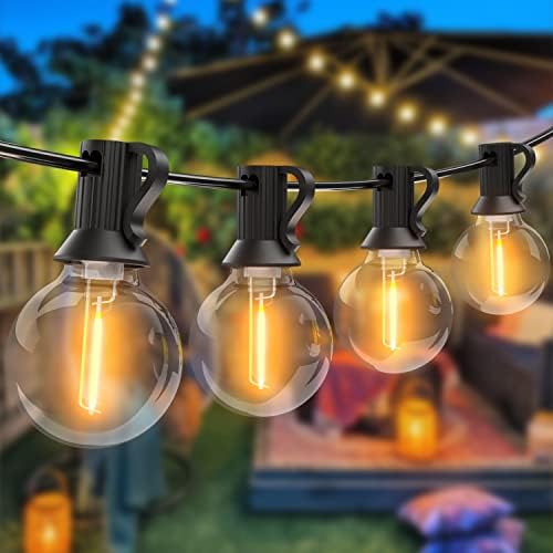 Woolmug Lichterkette Außen Glühbirnen, 23M Outdoor Lichterkette G40 30+3 LED Birnen Wasserdicht Led Lichterkette Garten Retro Lichterkette Decor für Innen Aussen Weihnachten Hochzeit Party Warmweiß von Woolmug