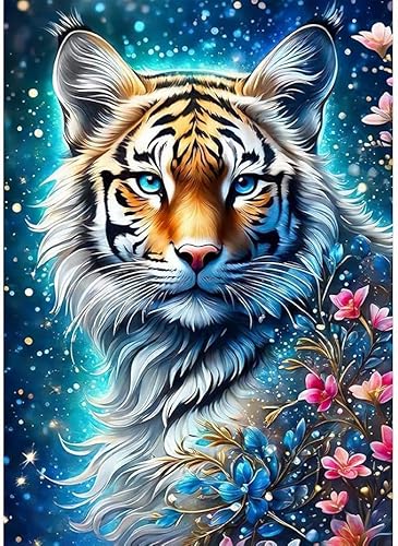 Woplagyreat Diamond Painting Erwachsene Diamant Bilder Dimondpaintin Blumen 5d Landschaft Diamanten Crystal Art Rahmen 70x40 Groß Deko Wohnzimmer Wanddeko Schlafzimmer Pflanzen Aesthetic Tiger von Woplagyreat