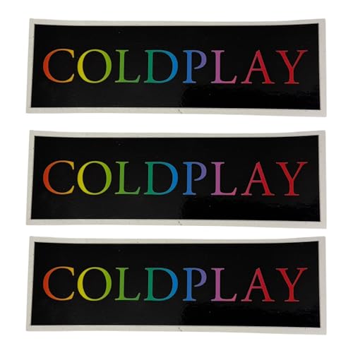 Coldplay-Logo-Vinyl-Aufkleber, 7 cm x 21 cm, perfekt für Fans von Music of the Spheres, Britpop Nostalgie (3) von Words of art