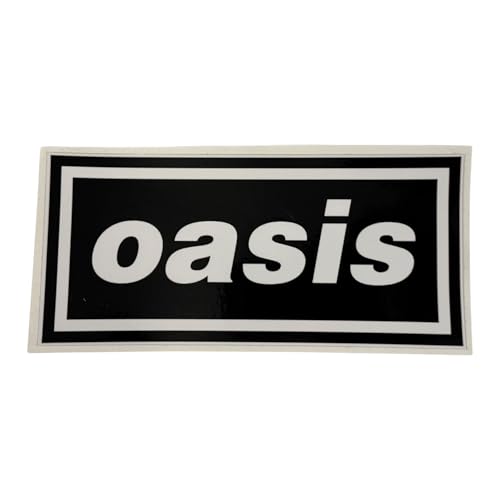 Oasis – Logo-Vinyl-Aufkleber, 9 x 20 cm, Indie Britpop Band Merchandise (1) von Words of art