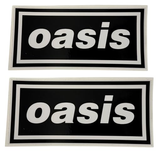 Oasis – Logo-Vinyl-Aufkleber, 9 x 20 cm, Indie Britpop Band Merchandise (2) von Words of art