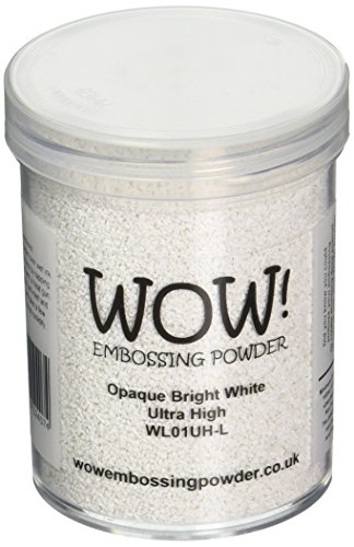 WOW! Embossing Powder Embossing-Puder, Ultra hoch, großes Glas, 160 ml, deckend, hellweiß von WOW!