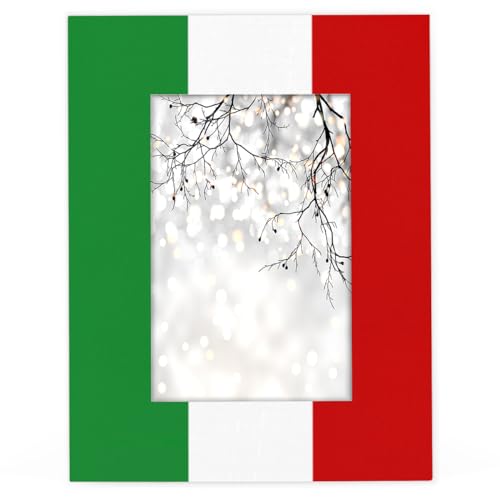 Bilderrahmen mit italienischer Flagge, 20,3 x 25,4 cm, passend für 20,3 x 25,4 cm, Holz-Bilderrahmen für Heimdekoration, Bilderrahmen von WowPrint