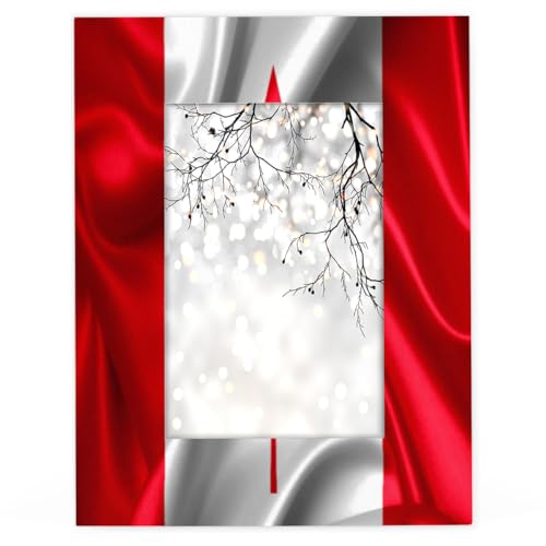 Bilderrahmen mit kanadischer Flagge, 28,9 x 35,6 cm, passend für 28,9 x 35,6 cm Fotos, Kanada-Flagge, Holz-Bilderrahmen für Heimdekoration von WowPrint