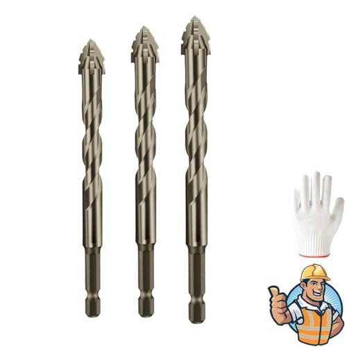 New Four-Flute Sawtooth Eccentric Drill Bit, Cozy Hoome Drill Bit, High Hardness Skewed Head Eccentric Drill Bits,Sawtooth Eccentric Drill Bit, Multifunction Drill Bit Set,Titanium-Coated Design Dril von Wozad