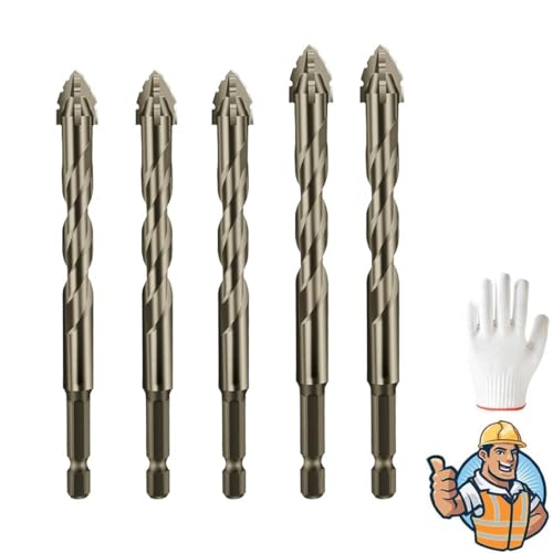 New Four-Flute Sawtooth Eccentric Drill Bit, Cozy Hoome Drill Bit, High Hardness Skewed Head Eccentric Drill Bits,Sawtooth Eccentric Drill Bit, Multifunction Drill Bit Set,Titanium-Coated Design Dril von Wozad