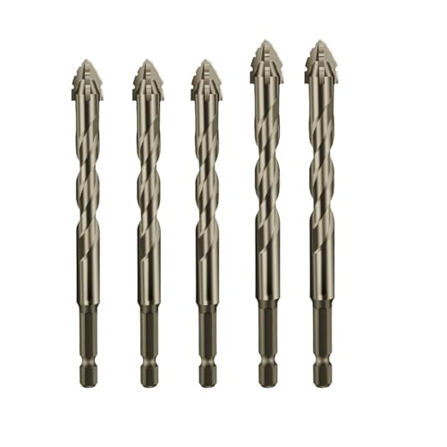 New Four-Flute Sawtooth Eccentric Drill Bit, Cozy Hoome Drill Bit, Sawtooth Eccentric Drill Bit, Multifunction Drill Bit Set, High Hardness Skewed Head Eccentric Drill Bits,Titanium-Coated Design Dril von Wozad