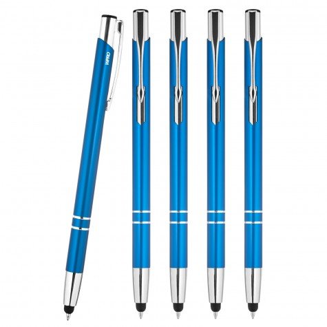 Wpro Stylosa - 5-er Set - Eingabe-Stift & Kugelschreiber 2in1 - Tablet & Smartphone dünne Touch-screen Stylus-Pen Spitze von Wpro