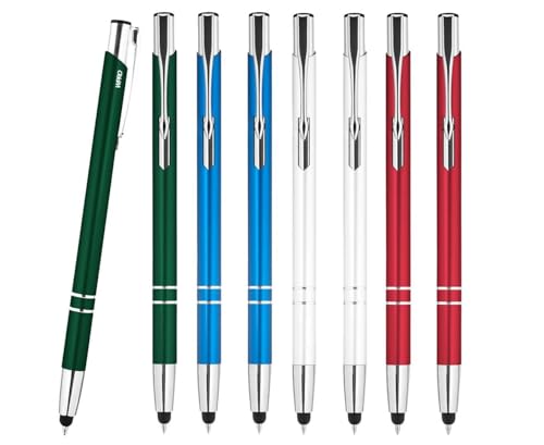 WPRO Stylosa - 8-er Set Mix - Eingabe-Stift & Kugelschreiber 2in1 - Tablet & Smartphone dünne Touch-screen Stylus-Pen Spitze Touchpen von WPRO