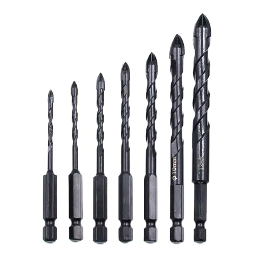 Betonbohrer, Mauerbohrer Set Für Fliesen Und Glas, Hochfeste Metall-Präzisionsbohrer Mit Zubehör Für Holz, Zement & Keramik Betonbohrer, Mauerbohrer Set Für Fliesen Und Glas, Hochfeste Metall-Präzisionsbohrer Mit Zubehör Für Holz, Zement & Keramik von Wpsagek