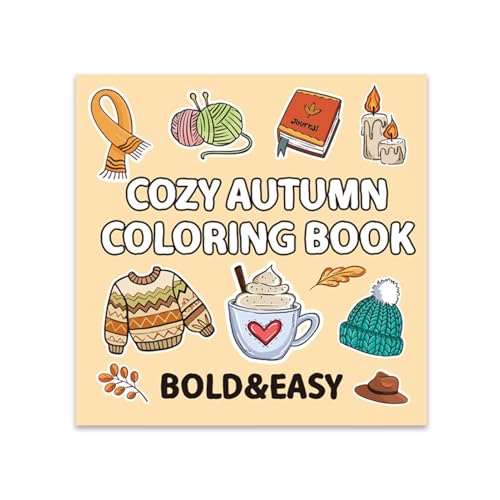 Wpsagek Cozy Autumn Malbuch, 40 Blatt, Kunst-Zeichenbuch, einseitige Seiten, kräftiges und einfaches Malbuch für Erwachsene und Kinder von Wpsagek