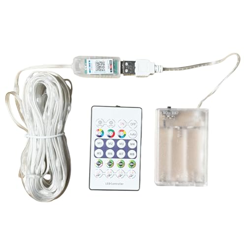 Wpsagek Regenbogen-Lichterkette für den Innenbereich,Regenbogen-Lichterkette | Party-Dekorationslampe | Farbwechselnde wasserdichte Lichterkette, LED-USB-Lampe mit Fernbedienung, Lichterkette für von Wpsagek