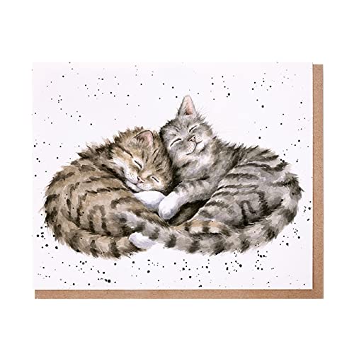 Wrendale - ACS176 - Grußkarte, Doppelkarte mit Umschlag, Sweet dreams, schlafende Katzen, The Country Set Karte, 17cm x 12,5cm von Wrendale Designs