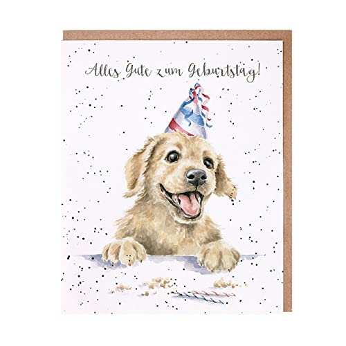 Wrendale - GOC049 - Grußkarte, Doppelkarte mit Umschlag, Hund, Alles Gute zum Geburtstag!, 17cm x 14cm von Wrendale Designs