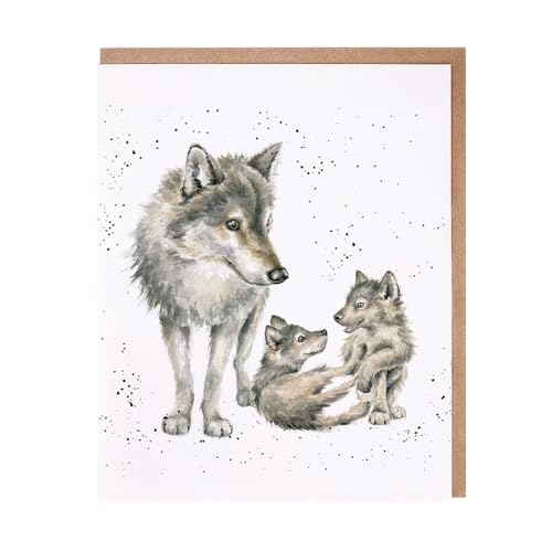 Wrendale - JZ041 - Doppelkarte mit Umschlag, Wolf Pack, 17cm x 14cm von Wrendale Designs