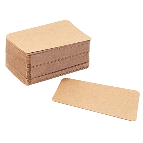 Wresetly 100 Stück weiße Kraftpapier-Karten, Visitenkarten, Wortkarte, Nachrichtenkarte, Geschenkkarte, Basteln von Wresetly