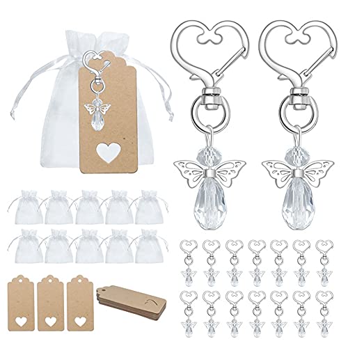 Wresetly 30-teiliges -Schlüsselanhänger-Set für Hochzeiten, Babypartys, mit Etikett, Kordelzug, Süßigkeitenbeutel von Wresetly