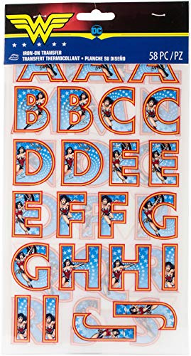 Wrights DC Comics Bügelbild Alphabet Transfer Blatt, Mehrfarbig, 14.98 X 28.19 X 0,17 cm von Wrights