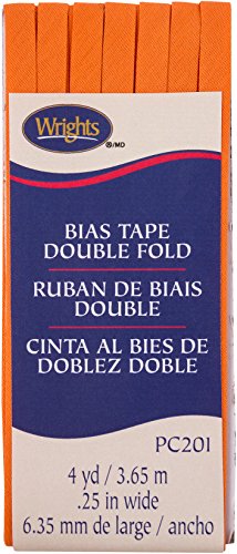 Wrights Orangenschale Doppelt gefaltetes Schrägband, 0,6 cm x 4,7 m, Baumwolle, 1 Count (Pack of 1) von Wrights