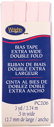 Wrights doppelt gefaltete Bias Tape 1/2 x3yd, Sortiert, Rosenwasser, 13.21 X 5,08 x 1,02 cm von Wrights