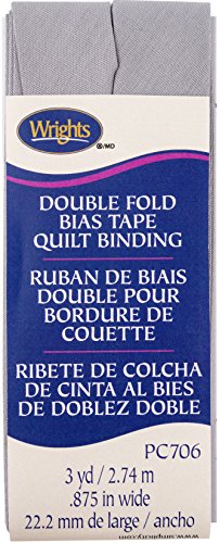 Wrights doppelt gefaltete Quilt Binding 7/8 x3yd, Sortiert, mittel grau, 13.72 X 5,08 x 1, 27 cm von Wrights