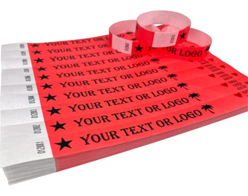 600 Sonnenfeuer Individuell Bedruckte Tyvek-Armbänder mit Ihrem Personalisierten Text/Logo für veranstaltungen, Partys, Festivals, ID von Wrist Magic Studio