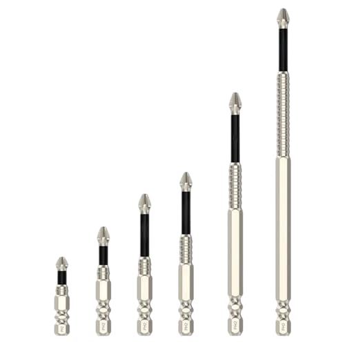 Magnetic Drill Bit Set, Screwdriver Sets, Anti-Slip 6 Piece Magnetic Drill Bits, Carbon Steel, Drilling Accessories for Home, Business Users, Professionals and Electricians, 150mm Magnetic Drill Bit Set, Screwdriver Sets, Anti-Slip 6 Piece Magnetic Drill Bits, Carbon Steel, Drilling Accessories for Home, Business Users, Professionals and Electricians, 150mm von Wrohto