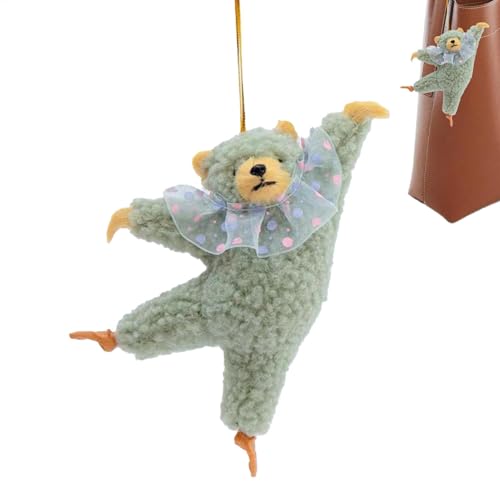 Wrohto Stuffed Animals Toys, Decorative Ballet Bear Shape Ornaments, Portable Plush Keychain, Cute Plush Animals for Birthday, Easter & Christmas, 1 Set, Toy Material von Wrohto