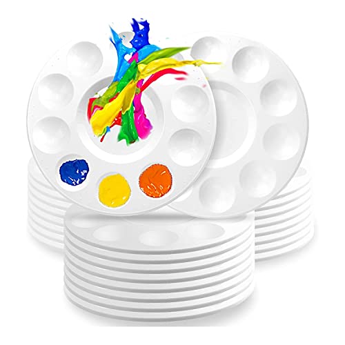 Wrtysully 36-Teilige Kunststoff-Farbpalette für Kinder, Farbpaletten mit 10 Vertiefungen, Acryl-KüNstler-Farbpalette für Kinder Wrtysully 36-Teilige Kunststoff-Farbpalette für Kinder, Farbpaletten mit 10 Vertiefungen, Acryl-KüNstler-Farbpalette für Kinder von Wrtysully