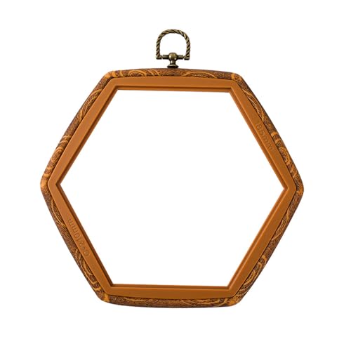 Hexagonal Stickerei Hoop Imitierter Holz Display Rahmen Sechseckiger Reifen Für Kunsthandwerk von Wsdsgz