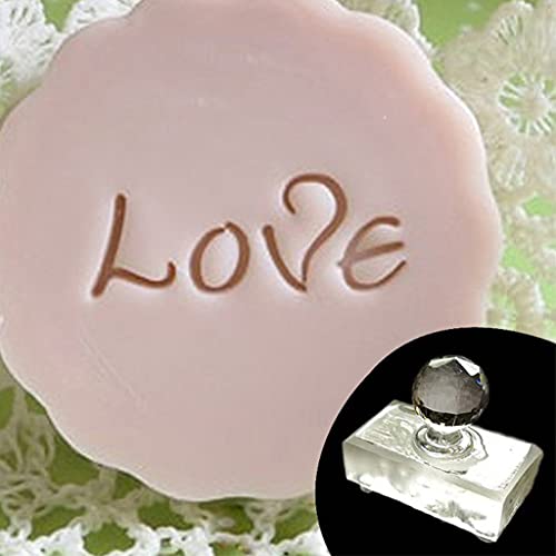 Wsdsgz Valentinstag Clear Acryl Handgefertigte Seife Stempel Liebe Herz Rosenmuster Kapitel von Wsdsgz