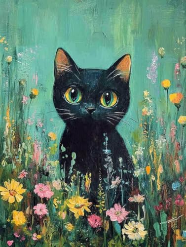 Wsrght Diamond Painting Erwachsene Kinder Diamant Painting Bilder Katze 5D Diamond Painting Set DIY Daiments Painting Basteln Erwachsene Diamond Painting Runde Steine Mosaikherstellung 100x130cm 1-79 von Wsrght