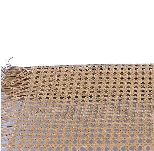 101,6 cm große Rattan-Gurtbandrolle, vorgewebtes offenes Rattan-Netz, Rohrgeflecht-Gurtband, offenes Netzgewebe aus Weidengeflecht, Material for Stuhl, Schrank und Tür, Rohrstock-DIY-Projekte(Brown,20 von WuJin