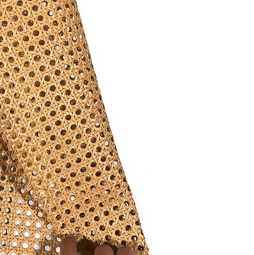 40" breites Rattan-Gurtband for Caning-Projekte Natur Vorgewebtes 3 Fuß offenes Netz Feines Rohrgeflecht Weidenmaterial for Möbelreparaturbedarf Rattan(16x40in) von WuJin