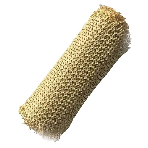 WuJin 50 Fuß breites Rattan-Gurtband for Caning-Projekte Natur Vorgewebtes 50 Fuß offenes Netz Feines Rohrgeflecht Weidenmaterial for Möbelreparaturbedarf Rattan(18inx50ft) von WuJin