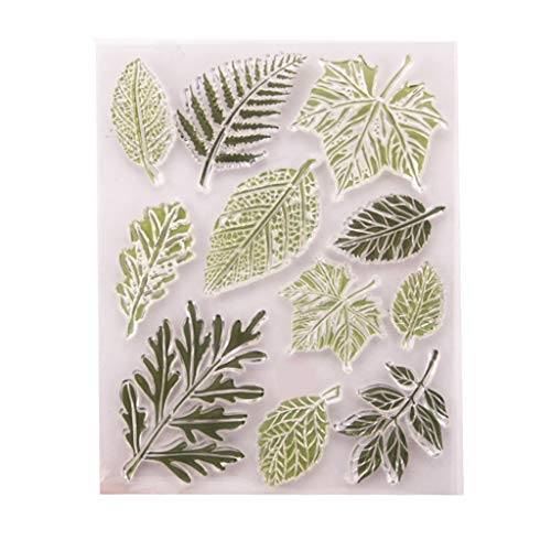 WuLi77 Silikonstempel, Blatt Clear Stamps - DIY Stempel Für DIY Album Scrapbooking Photo Card Decor von WuLi77