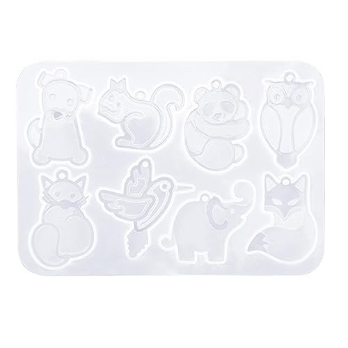 WuLi77 schmuckherstellung Fruit Animal Earrings Epoxy Resin Molds Silicone Mold Luggage Bag Molds with Hole for Making von WuLi77