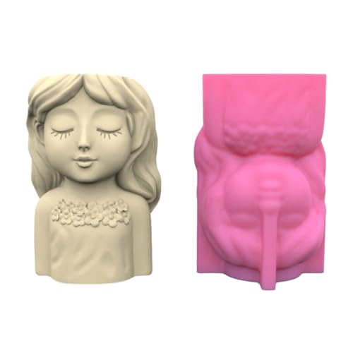 WuLi77 schmuckherstellung Girls Silicone Molds Pen Holder Epoxy Resin Mold Succulent Planter Making Tool for Gypsum von WuLi77