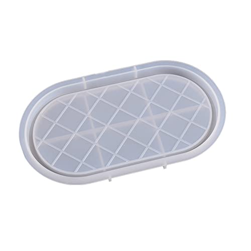 WuLi77 schmuckherstellung Resin Molds,Silicone Tray Resin Mold Oval/Round Epoxy Resin Mold for Home Decor Jewelry Tray von WuLi77