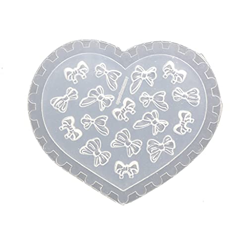 WuLi77 schmuckherstellung Silicone Carving Mold 3D Bowknot Mould Sculpture Stamping Plate Art Stencils Crystal Epoxy Resin Mold von WuLi77