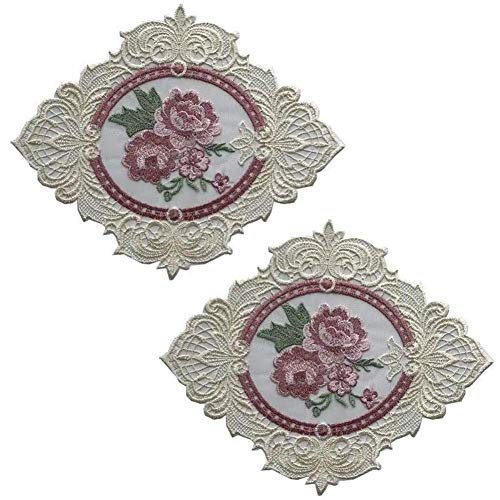 Wudaizhi 2 Stücke Vintage Häkeln Spitze Applique Trim Pailletten Stickerei Applique Nähen Handwerk Für Designer DIY Handwerk Vorhang Dekorationen von Wudaizhi