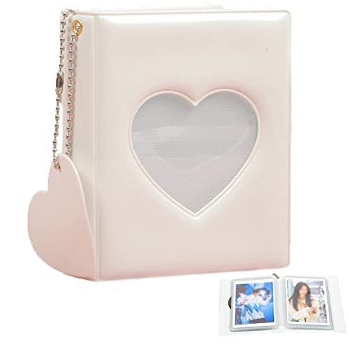 Wudaizhi Solid Color 3-Zoll-fotoalbum Album Hollow Photocard Holder Mit Heart Pendant Kpop Idol Karten Sammeln Sie Buchalbum von Wudaizhi