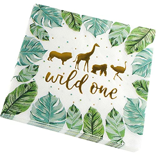 Wilde One Jungle Animal Servietten Kinderparty 1. Geburtstag Wildtiere Hawaii Themed Party Dekoration Gewebe von Wudaizhi