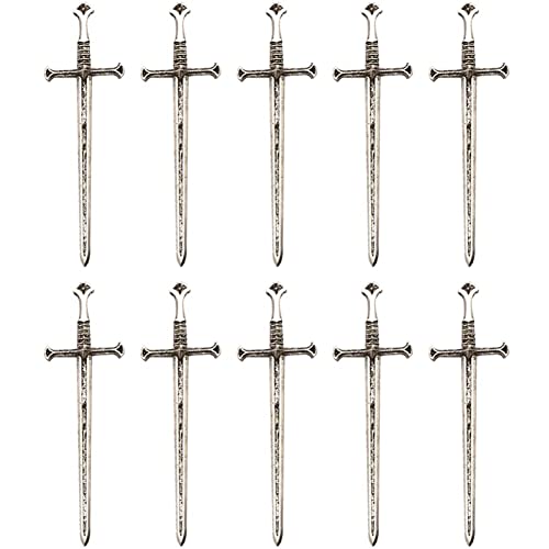 Wudaizhi 10 Pcs Antique Schwerter Charms Anhänger Für Das Herstellen Von Schmuckbefunden, Das Accessoire Für DIY -halskettenarmband Machen von Wudaizhi