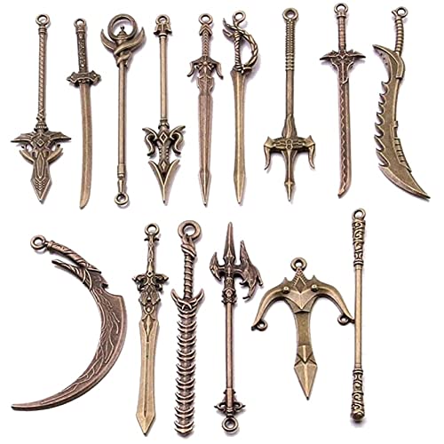 Wudaizhi 10 Pcs Antique Weapons Charme DIY -schmuck Herstellung Charme Anhänger Für Punk -halskettenarmbandzugriffszugriffe von Wudaizhi