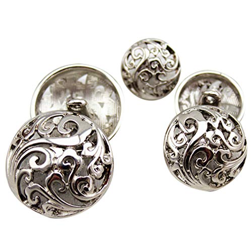 Wudaizhi 10 Stcs 20mm Hohlmetallknopf Vintage Anzüge Button Set Antikes Nähzubehör Für Blazer -anzüge Mantel Uniform von Wudaizhi