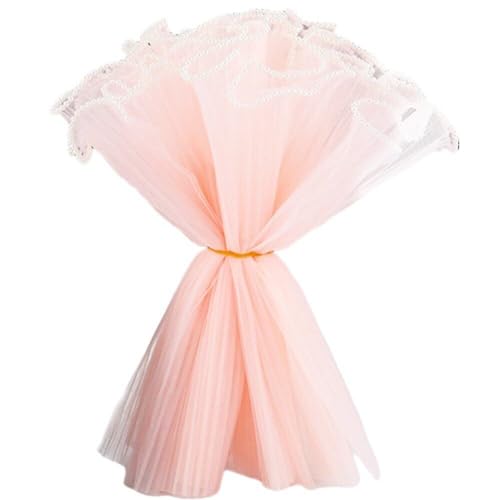 Wudaizhi Blumenverpackung Mesh Perle Mesh Wrap Roll Bouquet Wicking Net Garn Wellen Wellen Papiergarn Blumenblumen -Geschenkverpackung 28 cm* von Wudaizhi