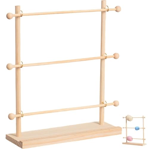 Wudaizhi Holzband-Organizer, Bandspulenhalter, Organizer-Rack, Regal, Nähen, Bandständer, Bandhalter, Bastelband, Spulenhalter von Wudaizhi