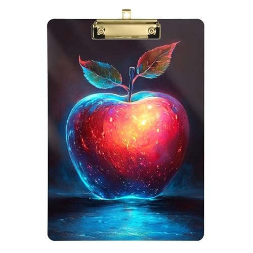 Cute Apples Gaming-Klemmbrett-Mappe, A4, 31,8 x 22,9 cm, Metall-Klemmbretter mit niedrigem Profil-Clip für Kinderkrankenschwestern, Klassenzimmer von Wudan